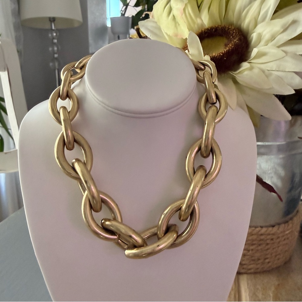 Jenny Bird Chunky Gold Tone Chainlink Necklace